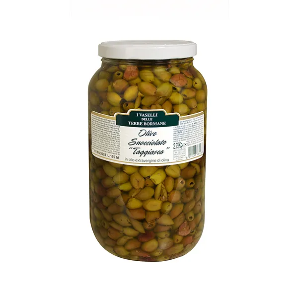 TAGGIASCA OLIVES PITTED IN EXTRA VIRGIN OLIVE OIL