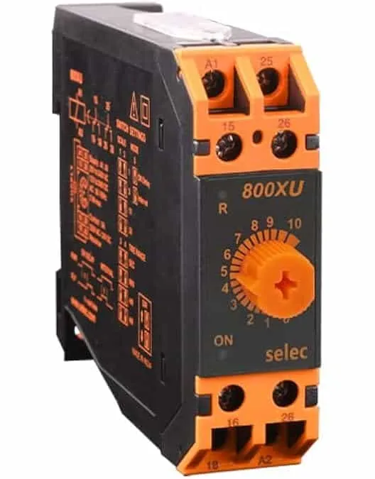 SELEC 800XU Din Rail Analog Timer