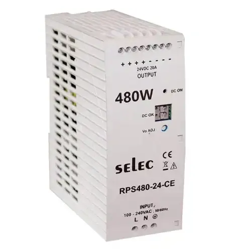 SELEC RPS480-24-CE Din Rail Mount Power Supply