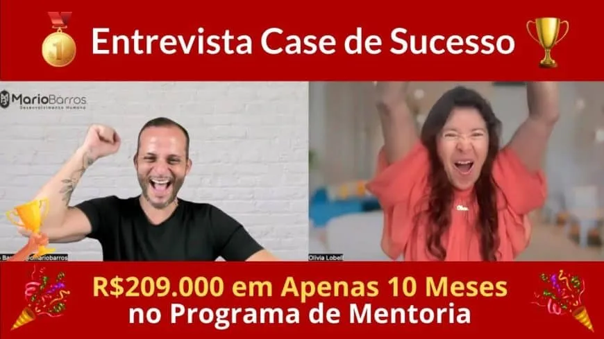 Mentoria High Ticket: Case do Mario Barros que Chegou a R$ 209 Mil