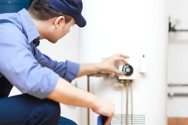 plumbing maintenance on a water heater