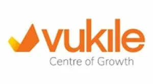 Avo Vision The Vukile Centre of Growth logo features the company name "vukile" in orange lowercase letters with a geometric shape next to it and "Centre of Growth" written underneath in smaller grey font, reflecting the spirit of an innovator dedicated to progress.