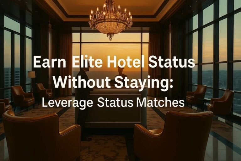 Earn Elite Hotel Status Without Staying: Leverage Status Matches hotel elite status strategies