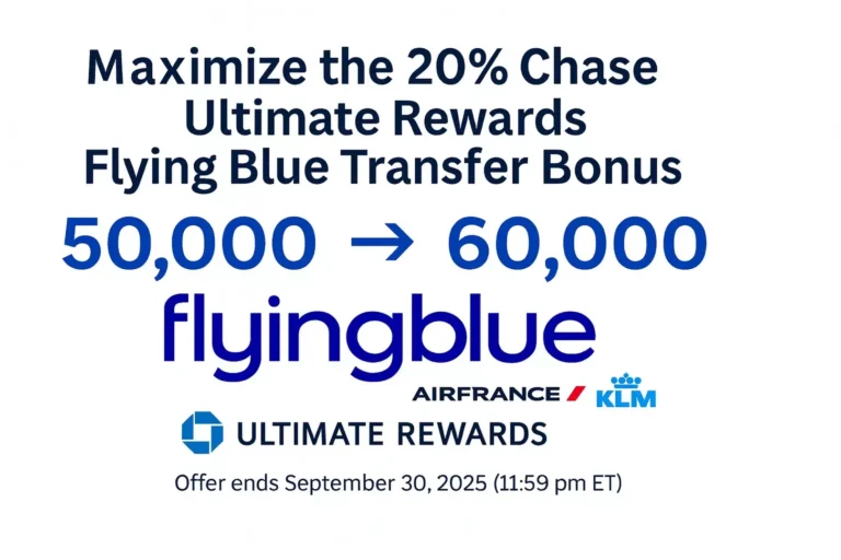 Maximize the 20% Chase Ultimate Rewards Flying Blue Transfer Bonus. Maximize the 20% Chase Ultimate Rewards Flying Blue Transfer Bonus.