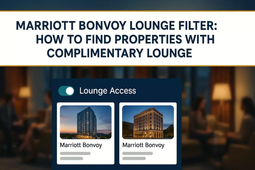 Marriott Bonvoy Lounge Filter How to Find Properties with Complimentary Lounge