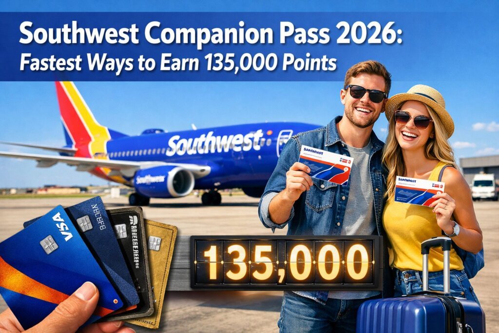 Southwest Companion Pass 2026: Fastest Ways to Earn 135,000 Points