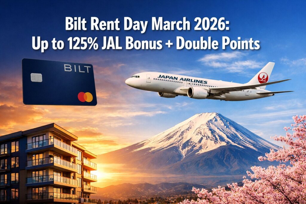 Bilt Rent Day March 2026: Up to 125% JAL Mileage Bank Bonus + Double Points Bilt Rent Day March 2026: Up to 125% JAL Mileage Bank Bonus + Double Points