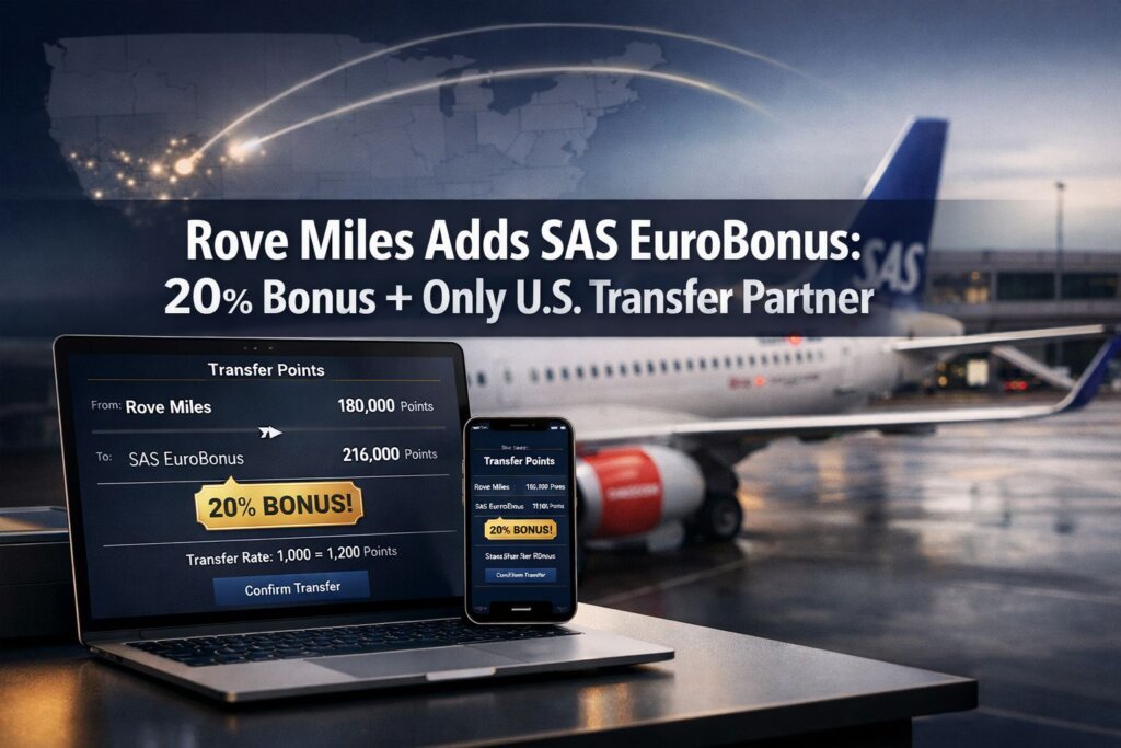 Rove Miles Adds SAS EuroBonus: 20% Bonus + Only U.S. Transfer Partner Rove Miles Adds SAS EuroBonus: 20% Bonus + Only U.S. Transfer Partner