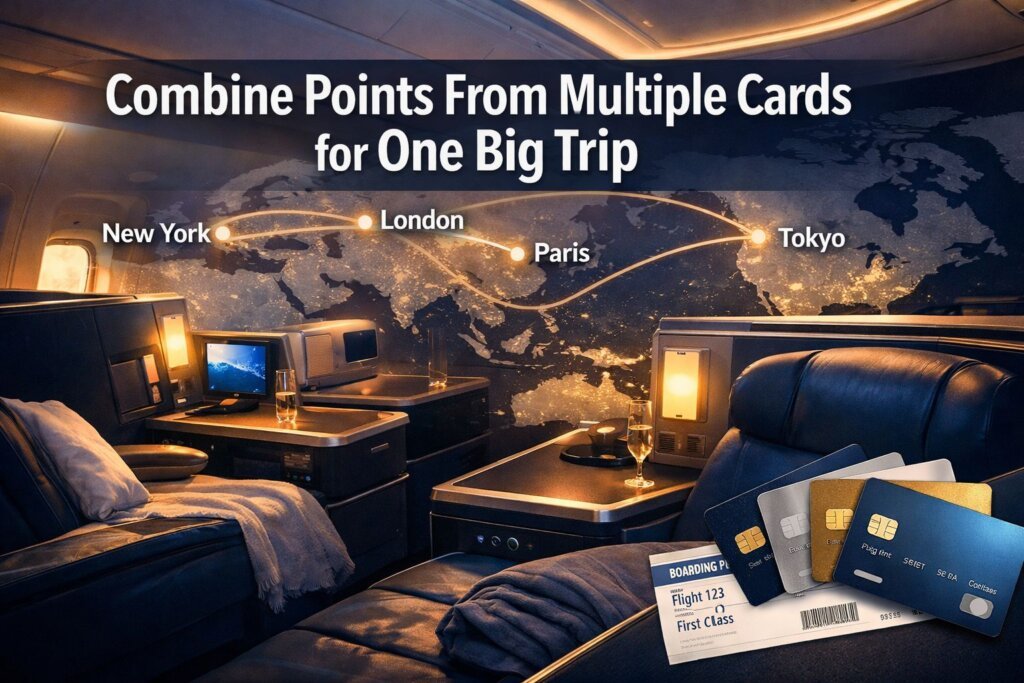 Combining points from multiple cards and programs to book one big trip