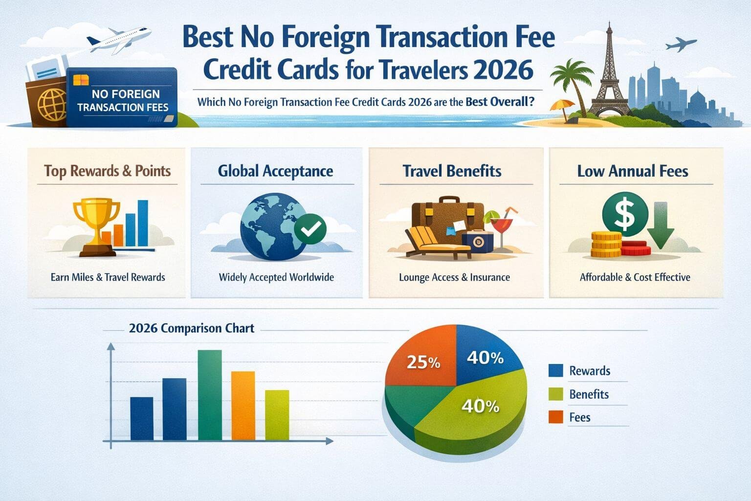 Best No Foreign Transaction Fee Credit Cards for Travelers Traveler choosing card features