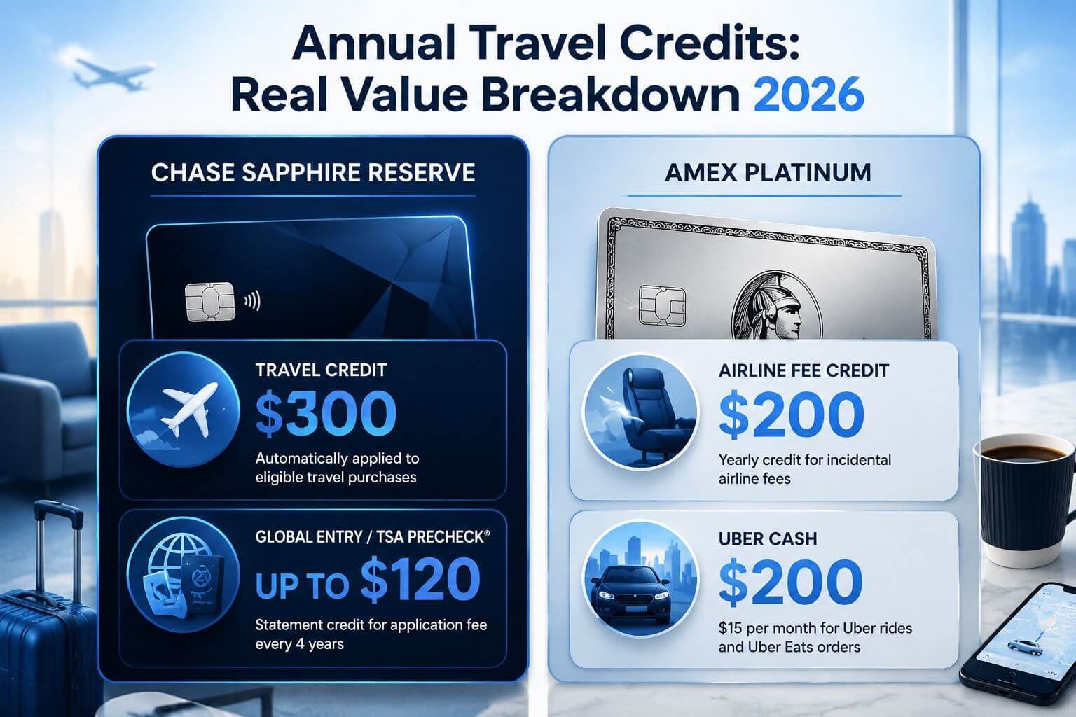 Credit Cards With Travel Benefits: Perks Worth Paying For in 2026 Best Cards for Travel Credits