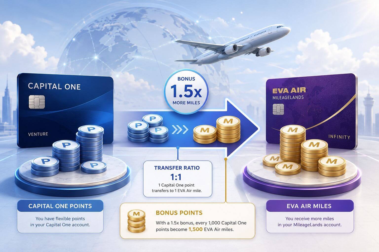 Capital One to EVA Air Transfer Bonus: Transfer, Book, or Wait? EVA Air Infinity MileageLands Sweet Spots Worth Targeting