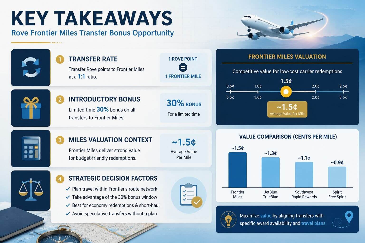 Rove Adds Frontier Miles as a Transfer Partner: Should You Transfer or Skip? Transfer or skip: weighing a low-value currency