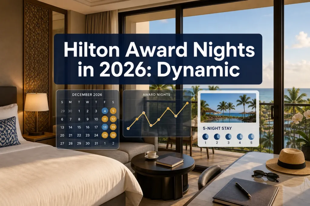Hilton Award Nights in 2026: Dynamic Pricing Bands, 5th Night Free, and Where Value Still Hides