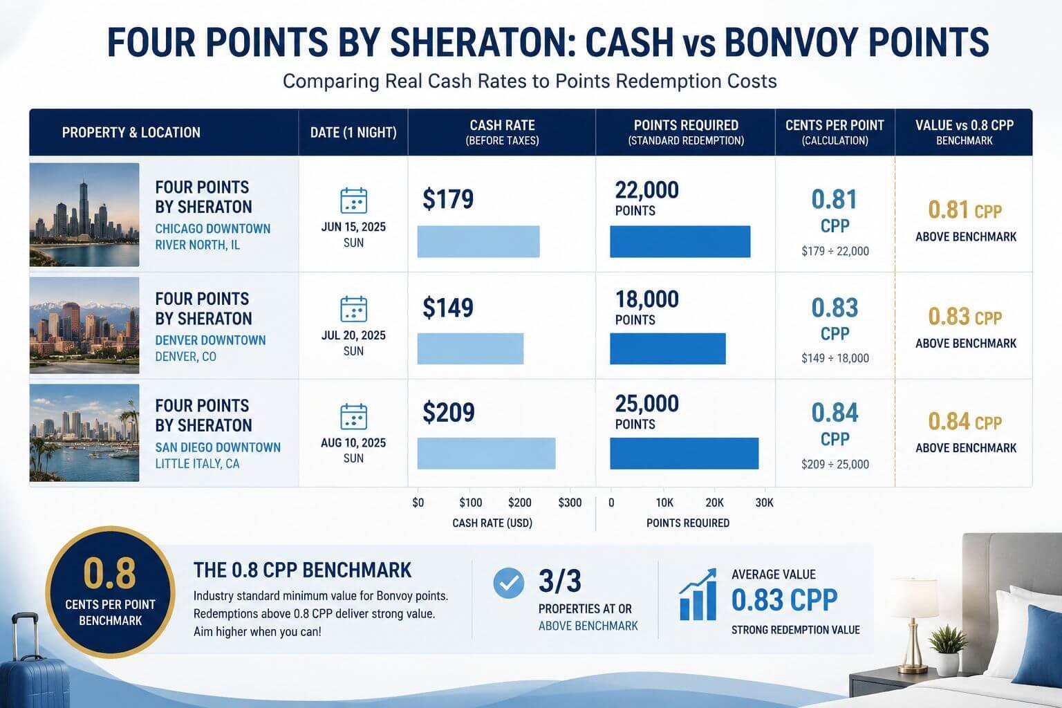 Four Points by Sheraton Hotels: Points Value and Loyalty Guide for 2026 Typical Award Pricing and Cash Rates