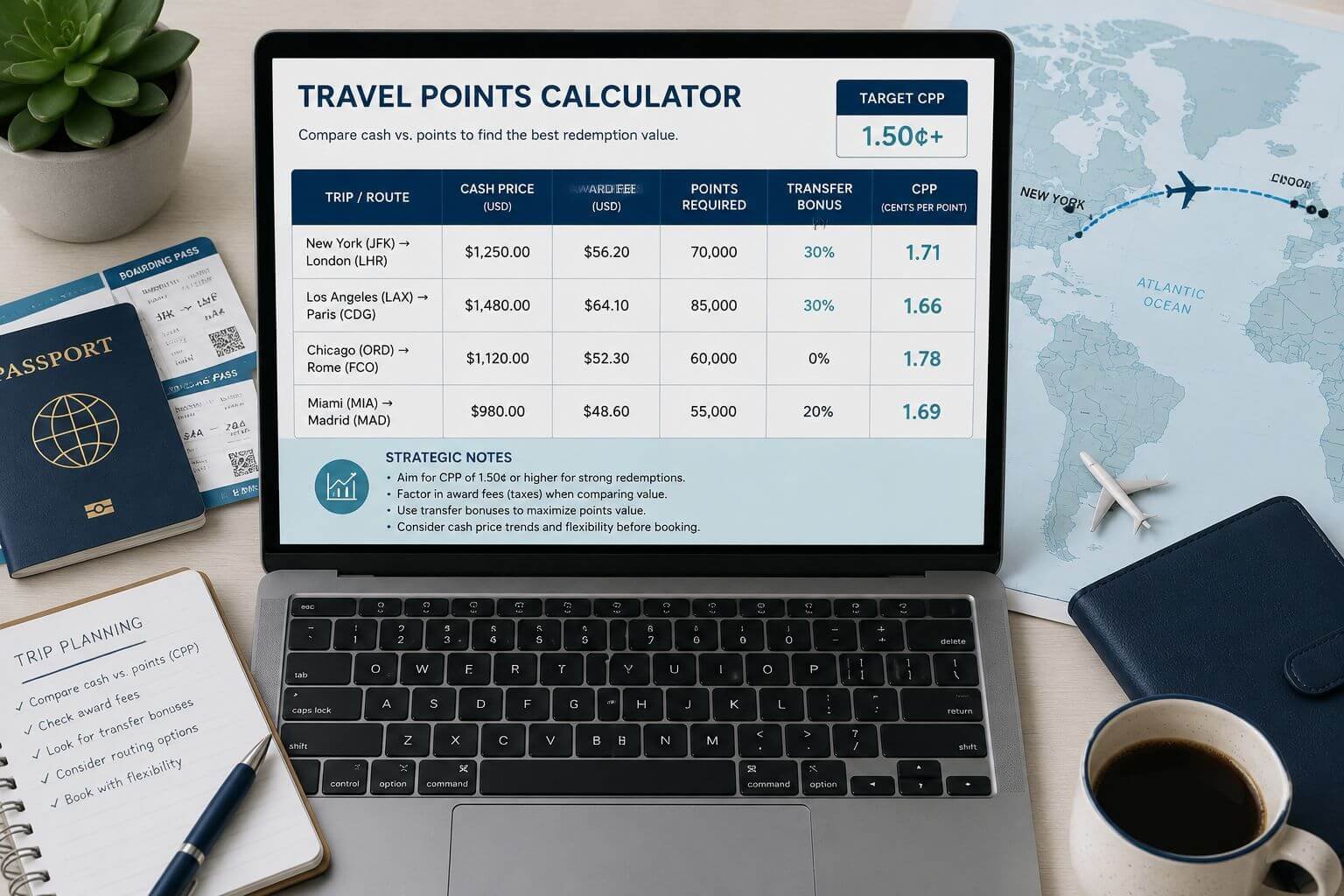 Travel Points Calculator: How to Value Your Miles and Points in 2026 Why you need a points value framework
