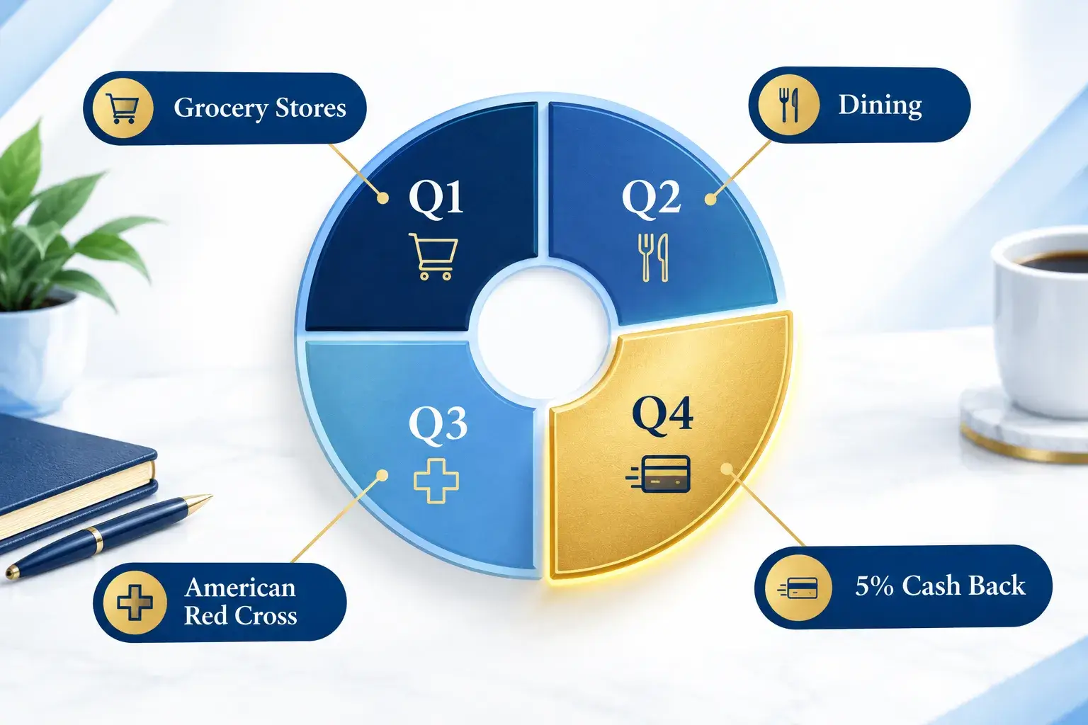 Chase Freedom Q4 2026 Categories: Grocery Stores, Dining & American Red Cross Chase Freedom Q4 2026 Categories at a Glance