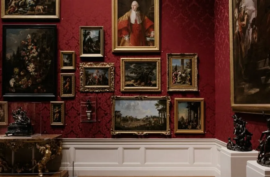 tableau sur un mur d'un musée