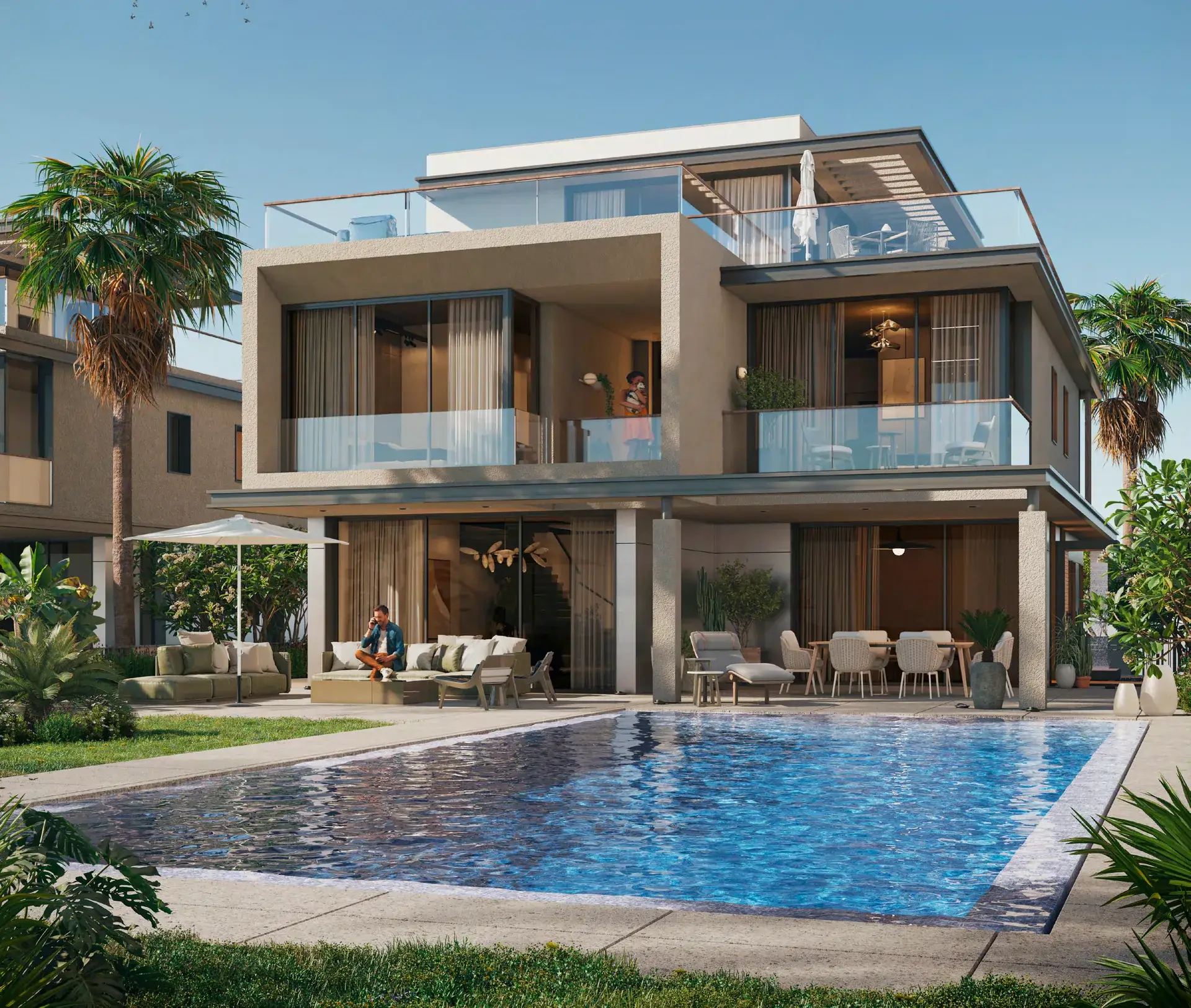 كمبوند PX بالم هيلز أكتوبر 6 PX Villa 1 architectural model