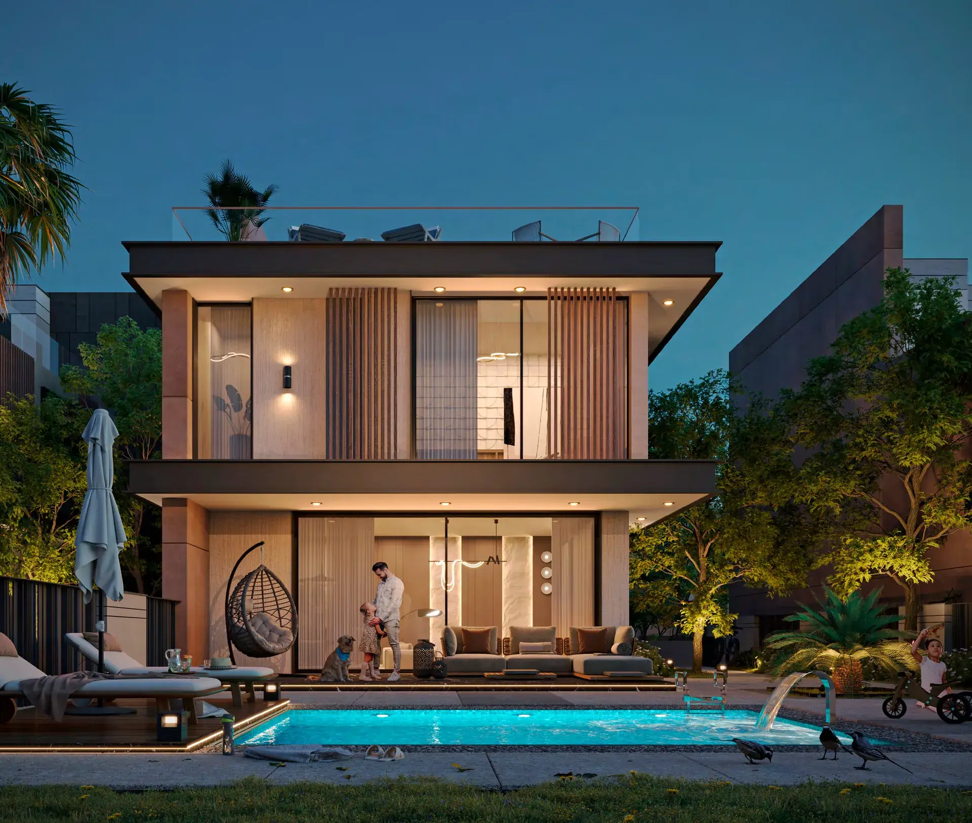 كمبوند PX بالم هيلز أكتوبر 7 PX Villa 2 architectural model