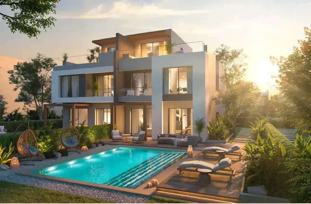The Crown Palm Hills October 4 The Crown Extension home design with swimming pool