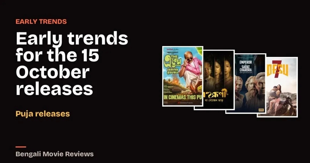 The Eken, Bohurupi, Emperor vs Sarat Chandra Advance Booking: Early Trends for 15 October 2026