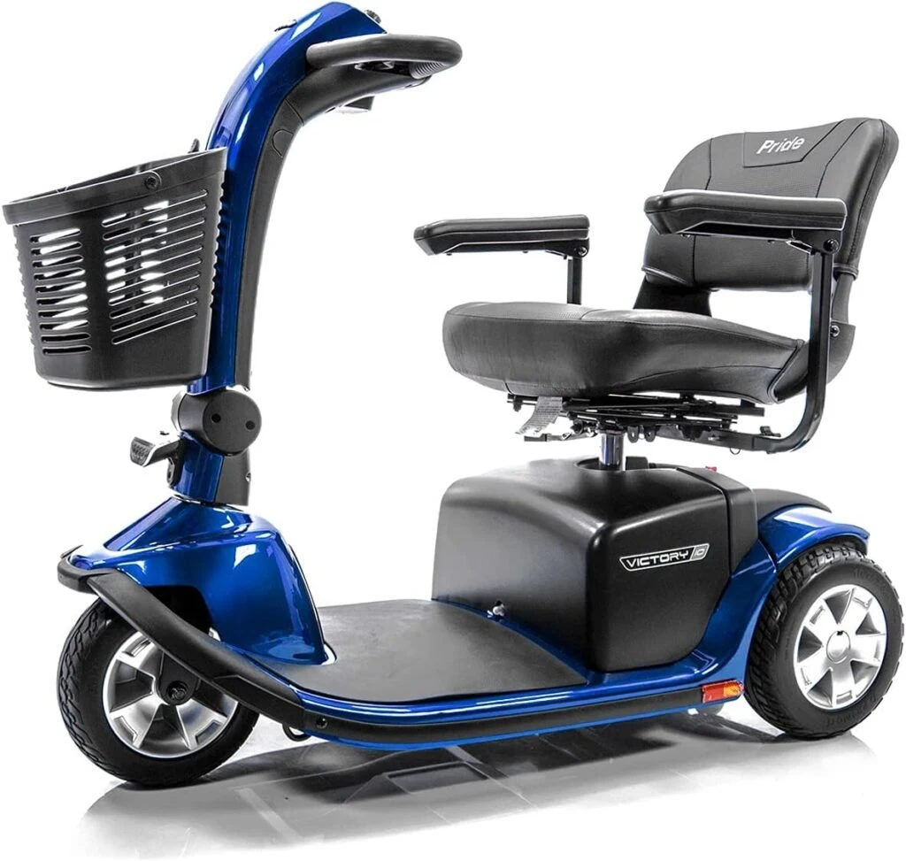 Victory 10 Pride 3-Wheel Electric Scooter SC610 Blue + Challenger Mobility Accessories - Bundle Victory 10 Pride 3-Wheel Electric Scooter SC610 Blue + Challenger Mobility Accessories - Bundle
