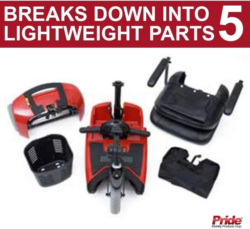 Pride-Go-Go-Sport-3-Wheel-Mobility-Scooter-Motorized-Electric-Dissambled