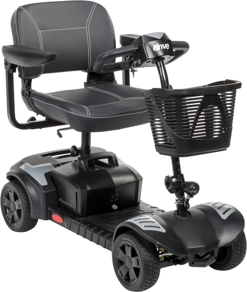 Drive Medical Phoenix LT 4 Wheel Mobility Scooter 350lb Weight Cap New Model, Red/Blue/Grey Drive Medical Phoenix LT 4 Wheel Mobility Scooter 350lb Weight Cap New Model, Red/Blue/Grey