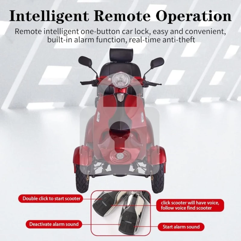 Heavy Duty 4 Wheel Mobility Scooters for Seniors Adults 500lbs Capacity - Electric Powered Chair - 800W All Terrain Fast Mobility Scooter for Travel w/Long Range Battery Remote Key Heavy Duty 4 Wheel Mobility Scooters for Seniors Adults 500lbs Capacity - Electric Powered Chair - 800W All Terrain Fast Mobility Scooter for Travel w/Long Range Battery Remote Key