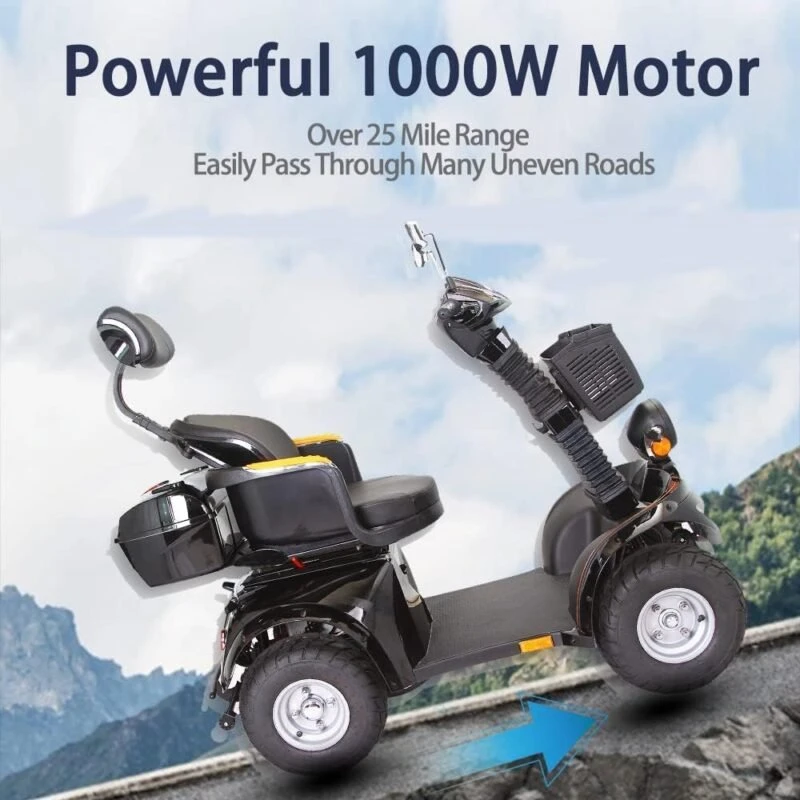 Best of 4 Wheel Electric Scooter All Terrain for Adults Mobility heavy-duty-mobility-scooters-for-seniors-adults-500lbs-capacity-electric-powered-wheelchair-device-1000w-all-terrain-rec-3