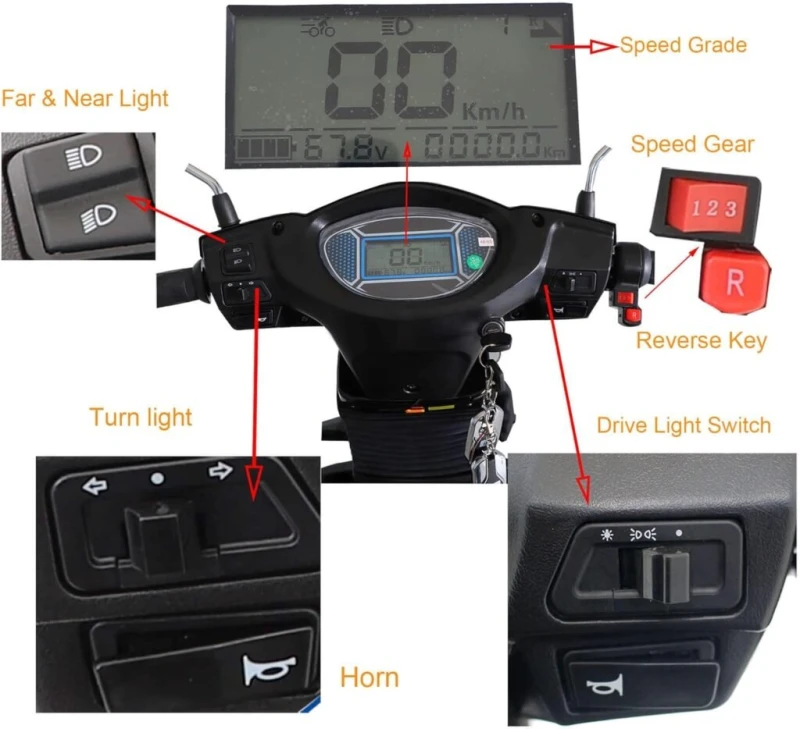 Mobility Scooters for Seniors Adults 600lbs Capacity, Heavy Duty 4-Wheel 3-Speed Electric Powered Wheelchair Device 1000W All Terrain, Elderly-Lockbox Adjustable Seat (DJD Black 1000W) Mobility Scooters for Seniors Adults 600lbs Capacity, Heavy Duty 4-Wheel 3-Speed Electric Powered Wheelchair Device 1000W All Terrain, Elderly-Lockbox Adjustable Seat (DJD Black 1000W)