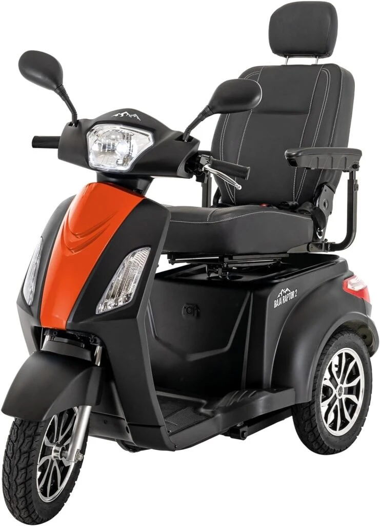 Pride Baja Raptor 2, 3-Wheel Super-Fast Outdoor Scooter, 400 Lbs. Weight Capacity, with 5-Year Extended Warr (Candy Apple Red) Pride Baja Raptor 2, 3-Wheel Super-Fast Outdoor Scooter, 400 Lbs. Weight Capacity, with 5-Year Extended Warr (Candy Apple Red)