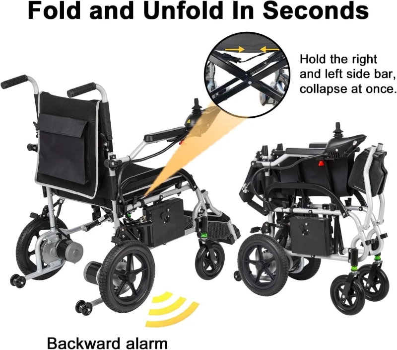 Electric Wheelchair, Lightweight 37.5 lbs, Foldable 180W Motor Power, 10AH Battery, 12 Miles Range for Adults, Foldable Lightweight Electric Wheelchairs with Seatbelt, Max Capacity: 265 lbs Electric Wheelchair, Lightweight 37.5 lbs, Foldable 180W Motor Power, 10AH Battery, 12 Miles Range for Adults, Foldable Lightweight Electric Wheelchairs with Seatbelt, Max Capacity: 265 lbs