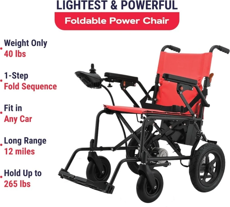 Rubicon DX02- Lightweight (Only 40lbs) Foldable Electric Wheelchair for Seniors - 12 mi Long Cruise Range with 500W Powerful Motor - Airline Approved with Detachable Battery (Model2) Rubicon DX02- Lightweight (Only 40lbs) Foldable Electric Wheelchair for Seniors - 12 mi Long Cruise Range with 500W Powerful Motor - Airline Approved with Detachable Battery (Model2)