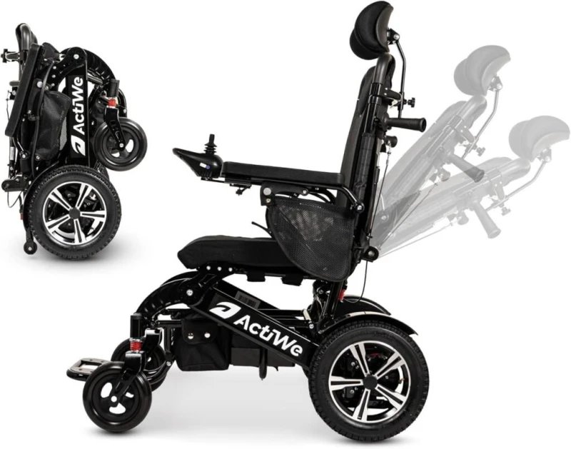 WX9000 Electric Wheelchairs for Adults Reclining Foldable Electric Wheelchair, All Terrain Motorized Wheelchair for Adults Portable Folding Power Wheel Chair - Silla de Ruedas Electrica (Black) WX9000 Electric Wheelchairs for Adults Reclining Foldable Electric Wheelchair, All Terrain Motorized Wheelchair for Adults Portable Folding Power Wheel Chair - Silla de Ruedas Electrica (Black)