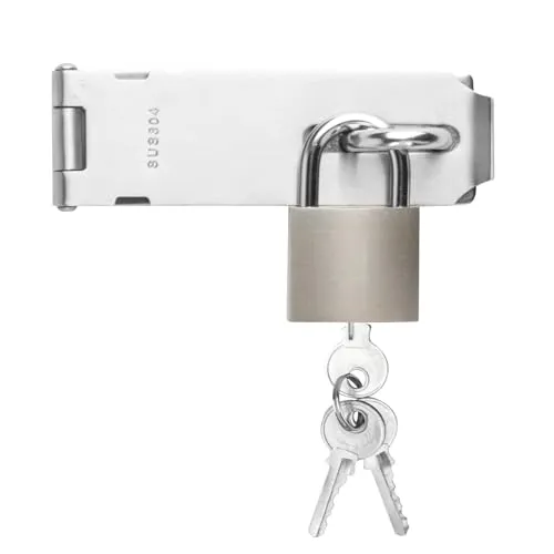 Stainless Steel Padlock Lock with Key 5-Inch