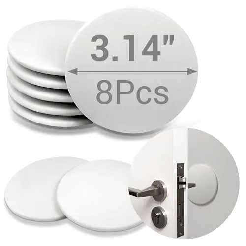 Door Stopper Set: 3.14 White Wall Protectors (8)