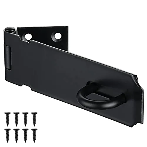 JQK Door Hasp Latch Lock 5 Matte Black