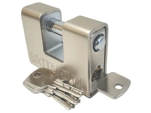 Britanium BRP74 Armoured High-Security Padlock Silver