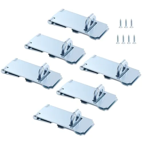 HOME MASTER 6 Pack Door Hasp Locks with Screws