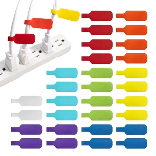 Wrap-It Cable Labels Multi-Color (30-Pack)