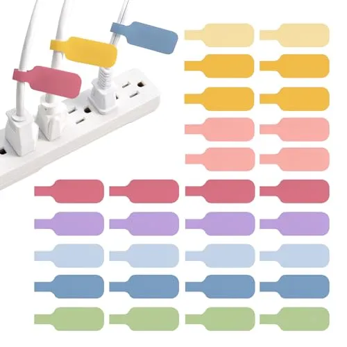 Wrap-It Storage Cable Labels (Macaron 30-Pack)