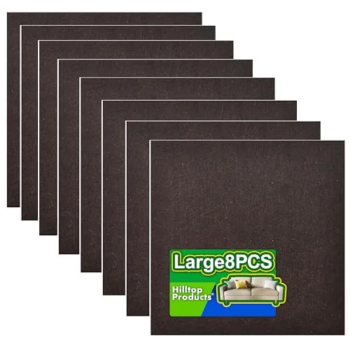 8 Pack Brown Self-Adhesive Furniture Felt Pads Set