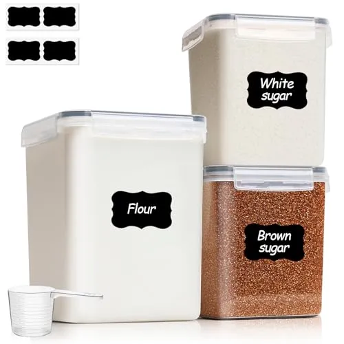 ComSaf Airtight Flour & Sugar Storage Containers Set