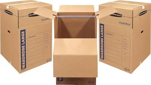 Bankers Box Tall Wardrobe Box 3 Pack 24-in x 24-in x 40-in (7711001)