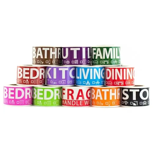 600 Moving Labels with Color-Coded Room Labels