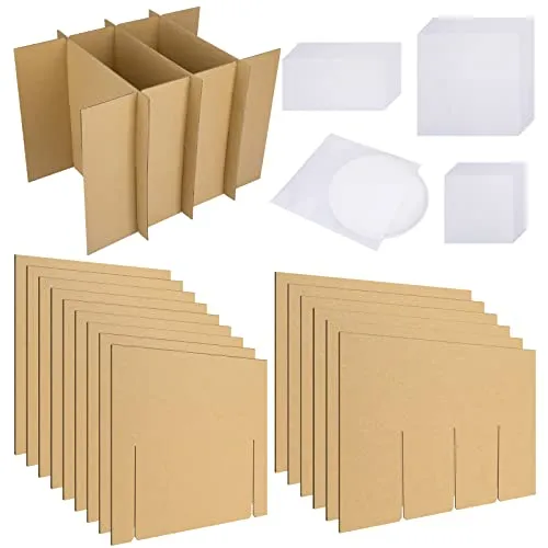 4 Sets Dish Packing Kit with Foam Pouches