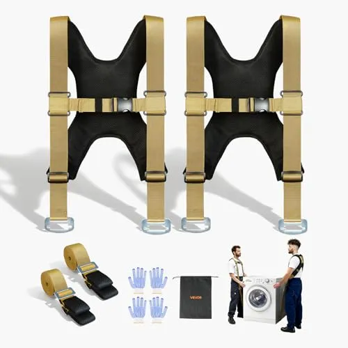 VEVOR Moving Straps: 1000 lb 2-Person Lift System
