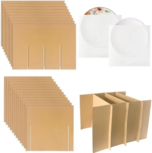 Dish Packing Kit with Cardboard Dividers and Foam Pouches